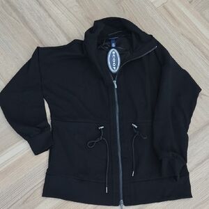 SCOOP Black Zip-Up Jacket Small NWT